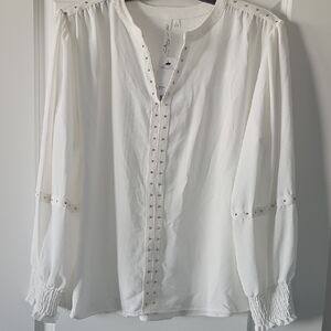 NY Collection Off White Women's Top